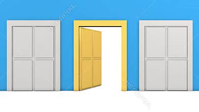 Golden door opening