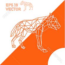 geometric animal wolf Jackal contour