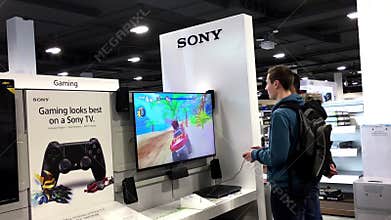 People playing race car gmae