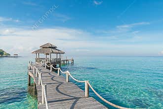 Wooden pier in Phuket, Thailand