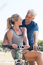 Couple on cycle ride