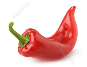 Isolated red bell pepper