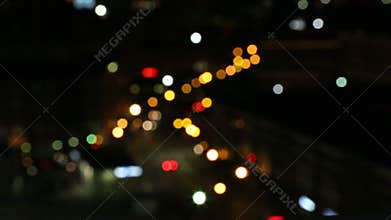 City traffic lights bokeh video