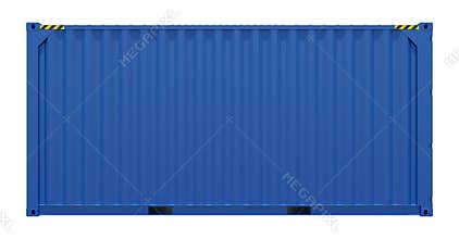 Blue shipping container