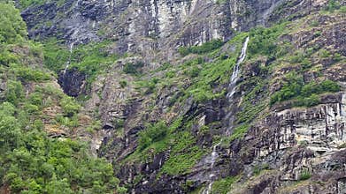 Waterfall fjord Norway