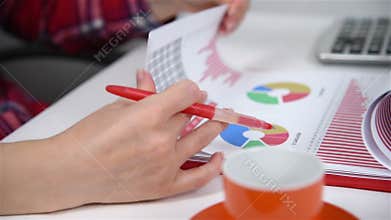 Woman Carries Out An Audit
