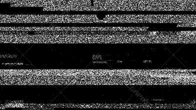 Grey Dirty Noise On Black Glitch Video Damage Background