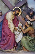 6th Stations of the Cross, Veronica wipes the face of Jesus