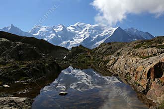 Reflection of Mont Blanc