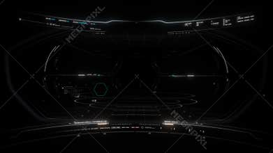 Space Ship Flight Cockpit HUD Overlay