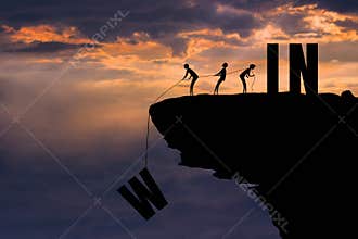 A good team-work is a good power to WIN : Success Concept