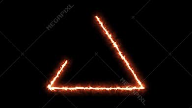 4k fire triangle stroke animation