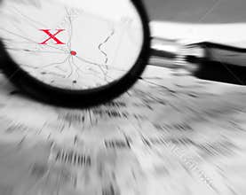Point X on map