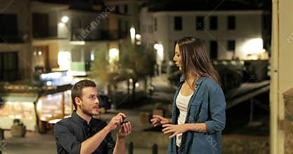 Girlfriend running away after marriage proposal