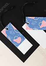 Colorful bookmark tags mockup design