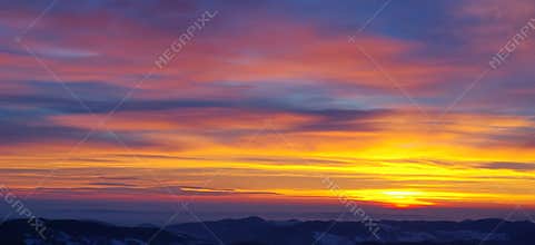 Beautiful golden sunrise