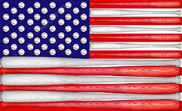 Baseball US Flag