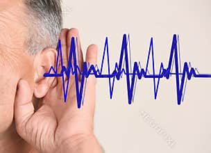 Mature man with symptom of hearing loss