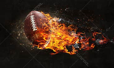 American football game concept. Mixed media
