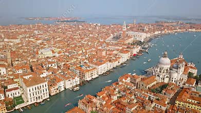 Aerial view of Venice Italy
