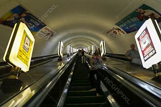 Arsenalna Metro Station in Kiev City, Ukraine