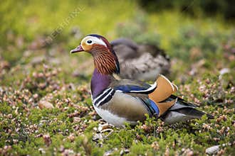 Couple of Mandarin duck