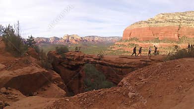 Sedona, Devils Bridge hikers pose for photos
