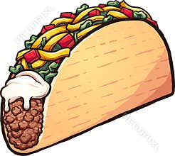 American style cartoon taco