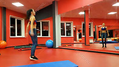 Girl in fitness club