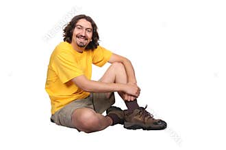Smiling man with beard