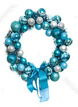 Blue christmas wreath