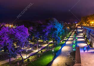 Greek Park in Odessa, Ukraine at night