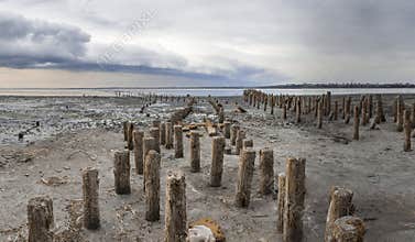 Clouds over the Salt Lake near Odessa, Ukraine