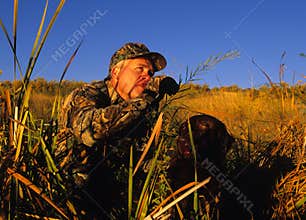 Duck Hunter and Dog