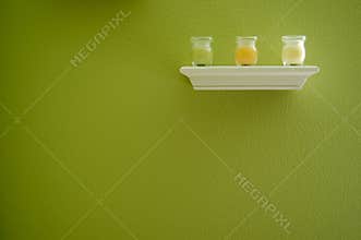 Candles on Shelf