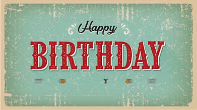 Vintage Happy Birthday Animation Card