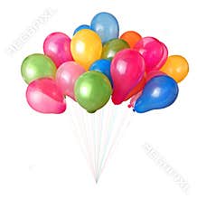 Color balloons isolated