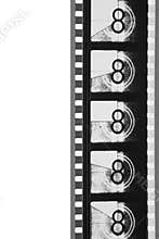 Close-Up Movie Leader Film Strip (black and white)