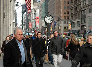 NYC: Crowds of People on Fifth Avenue
