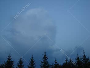 Cumulus clouds are dense, bright white clouds with significant vertical development during the day. Associated with the developmen