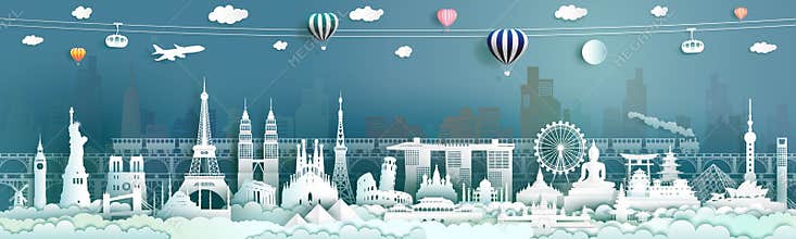 Travel landmarks famous world architecture monuments popular