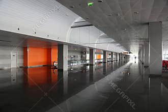 People in international airport Borispol, near Kiev city, Ukraine