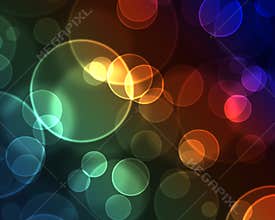 Effect Bokeh with rainbow