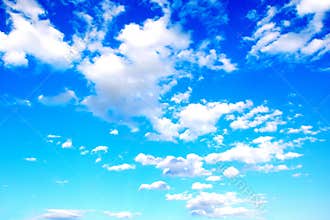 Sky Blue with Clouds Colorful Scenic Background Stock Photo