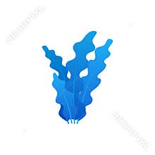 Underwater seaweed in flat style