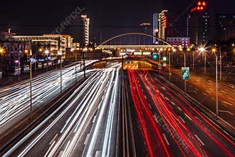 Night view of Changchun City Expressway