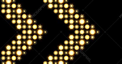 Thick Arrow Chevron Pattern LED Lights Background Moving Sideways