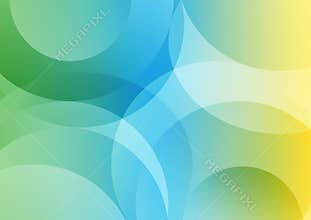 Abstract Geometric Curves Texture in Blue, Yellow and Green Background