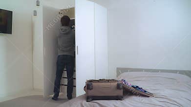 Guy in apartment or at home