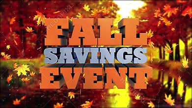 Fall Savings Event - Advertising and Marketing Promotional